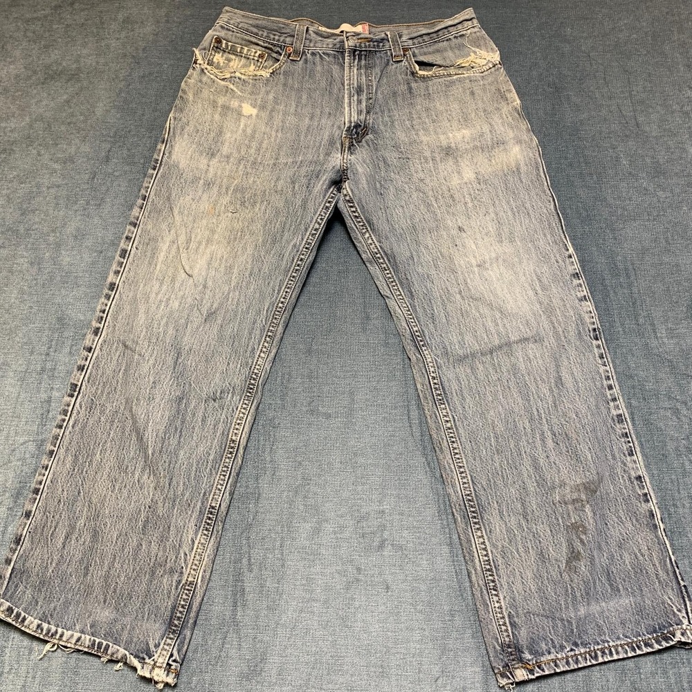 Vintage Levi Strauss & Co Jeans Womens 17Jr 38x33 Blue Denim Low Rise Bootcut